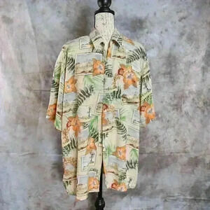 Pierre Cardin Size XL short sleeve button down vacation/hawaiian shirt